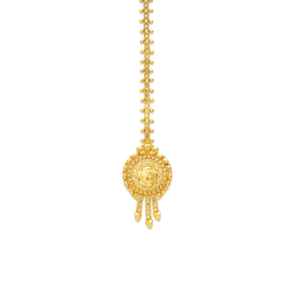 

Traditional Floral Gold Maang Tikka