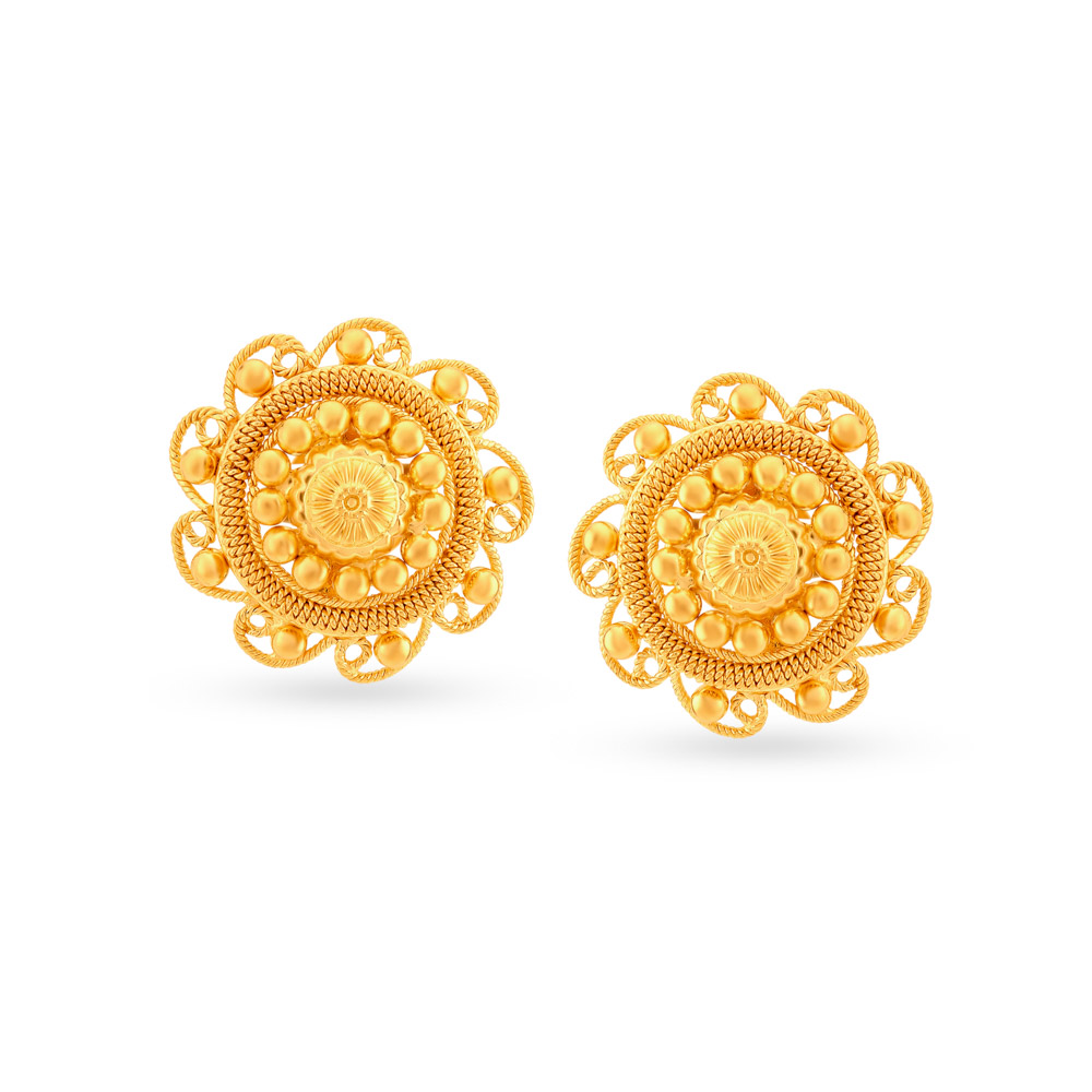 Exquisite Rawa Work Stud Earrings