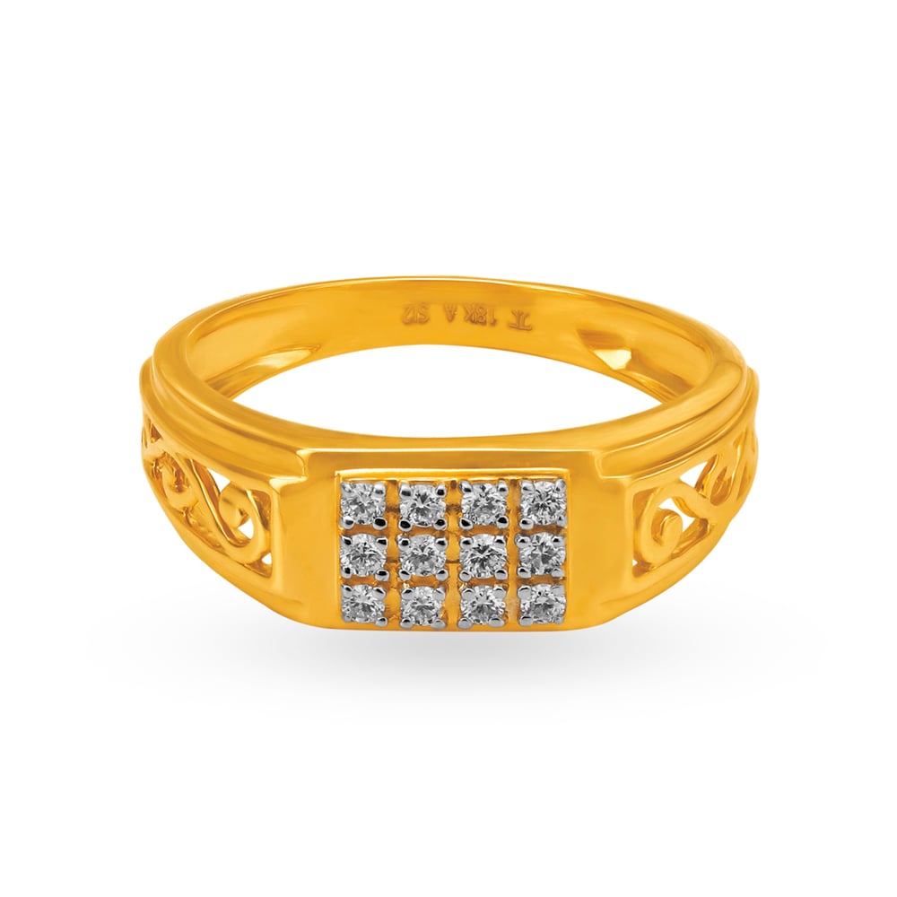 

Eclectic Diamond Mesh Ring for Men