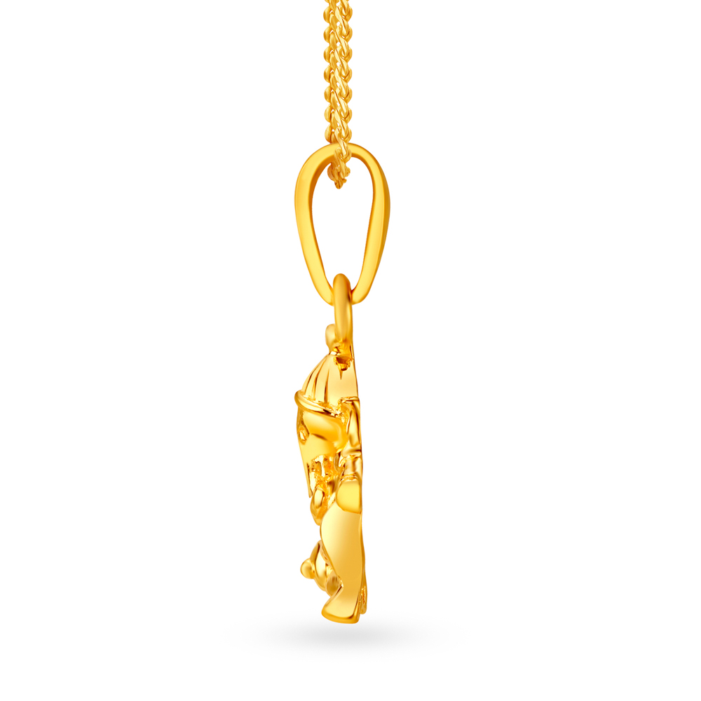 

Divine Gold Ganesh Pendant