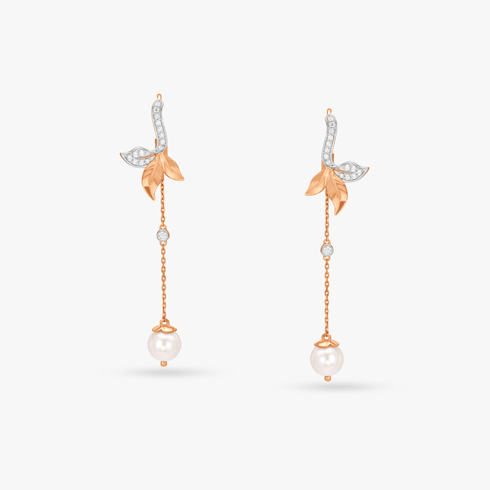 Silver Earrings For Women With Dangling Butterfly Wing Embellished By  Multi-Coloured Mother Of Pearls