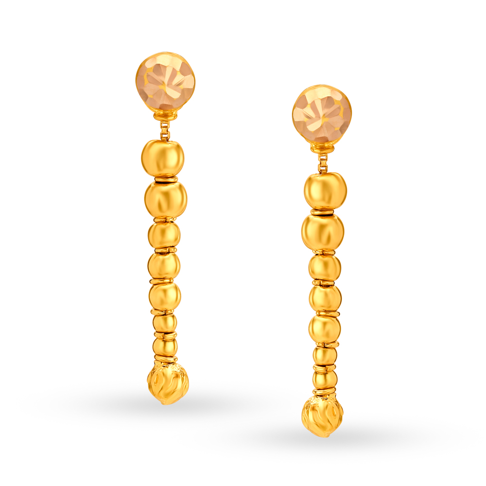 Gold earrings deals with beads