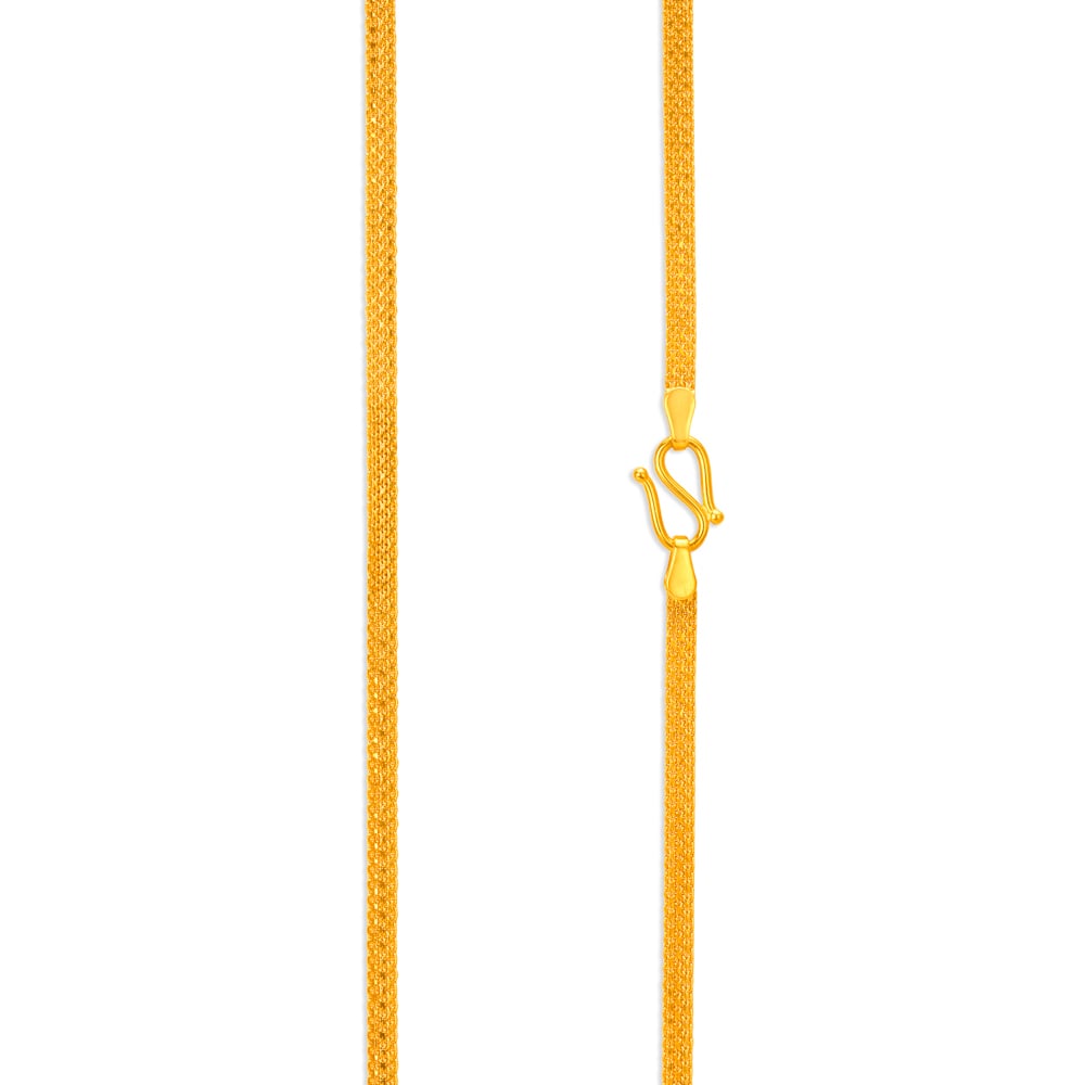 

Subtle Flat Cable Gold Chain for Men