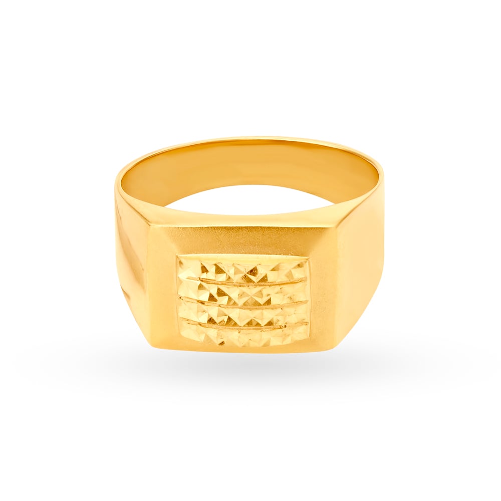 

Enthralling Geometric Gold Ring for Men