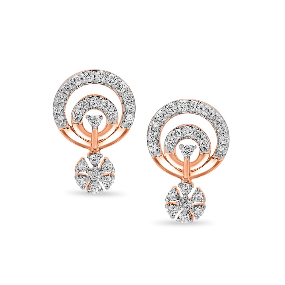 Solitaire Earrings  Rose Gold  Luxerra