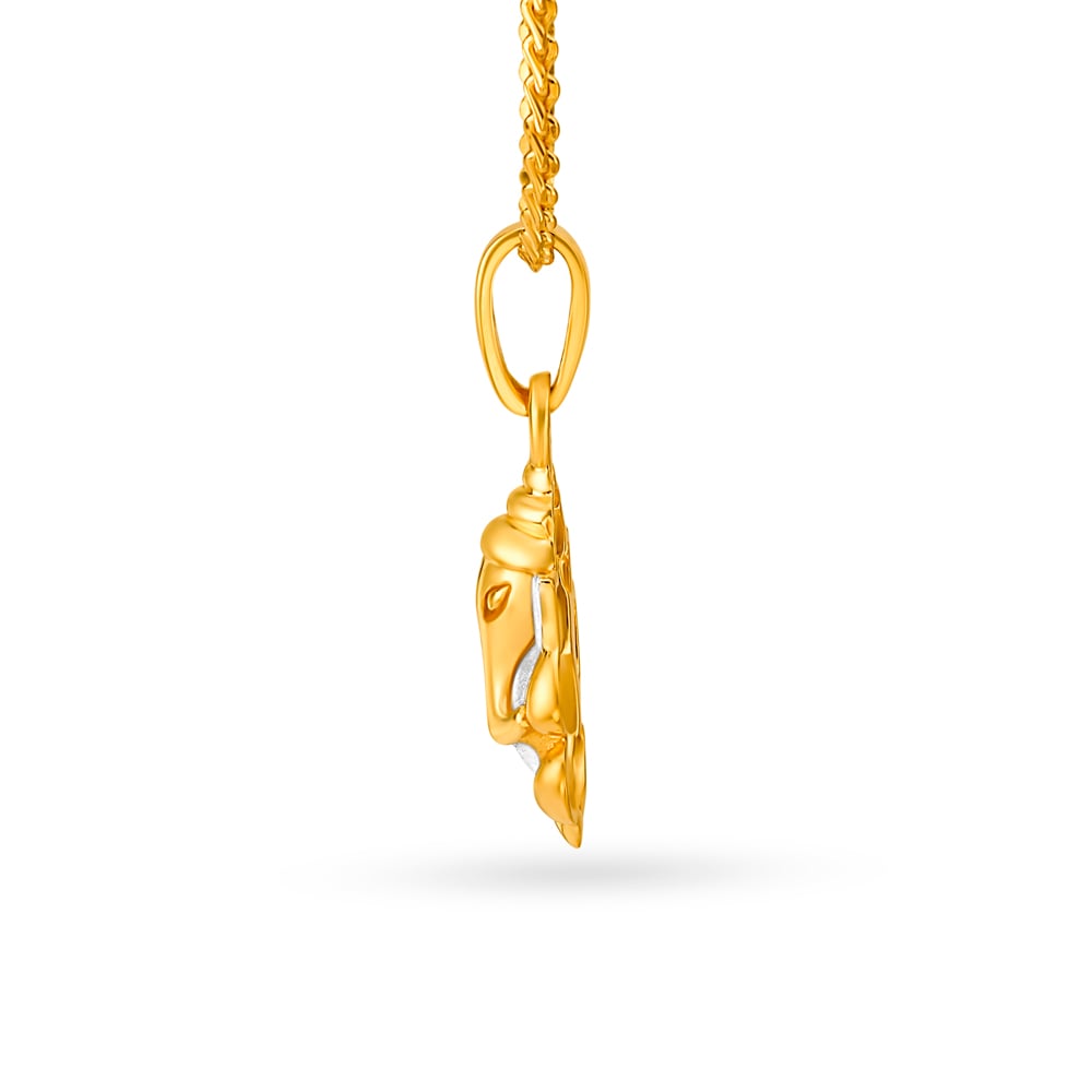 Aesthetic Ganesha Gold Pendant