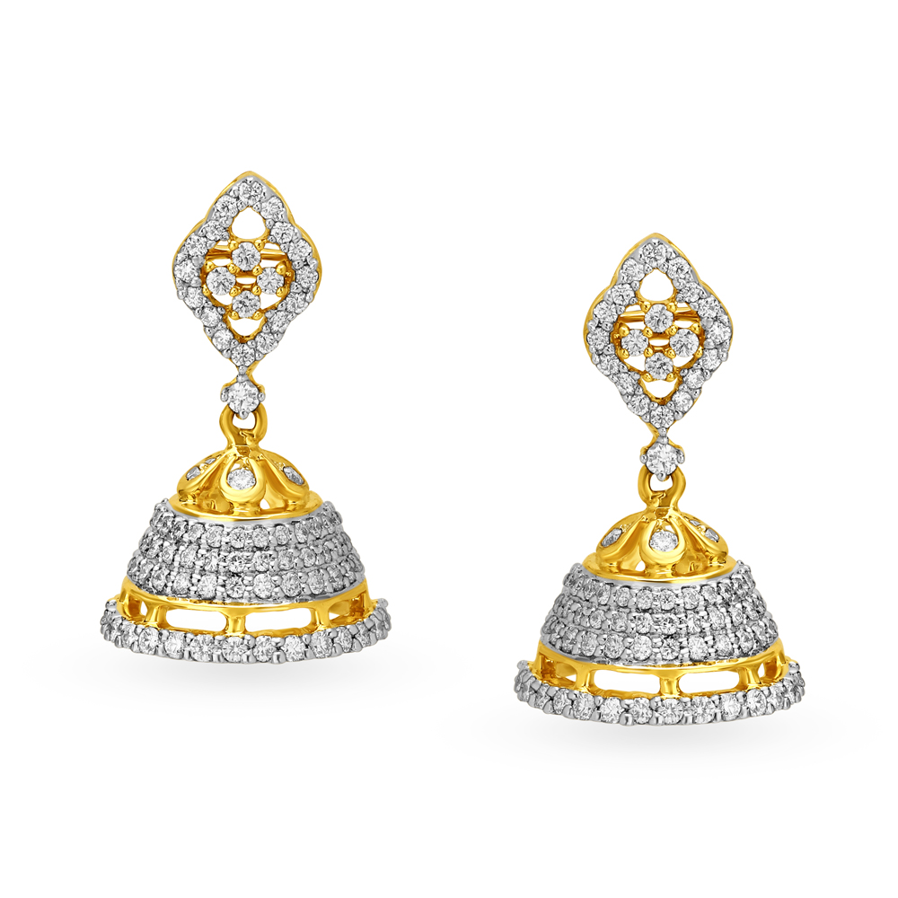 

Radiant Sparkle Diamond Jhumka Earrings