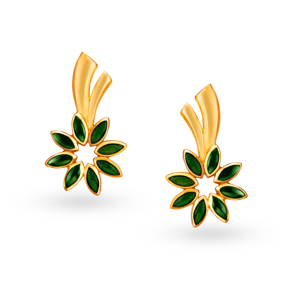 

Alluring Fancy Gold Stud Earrings