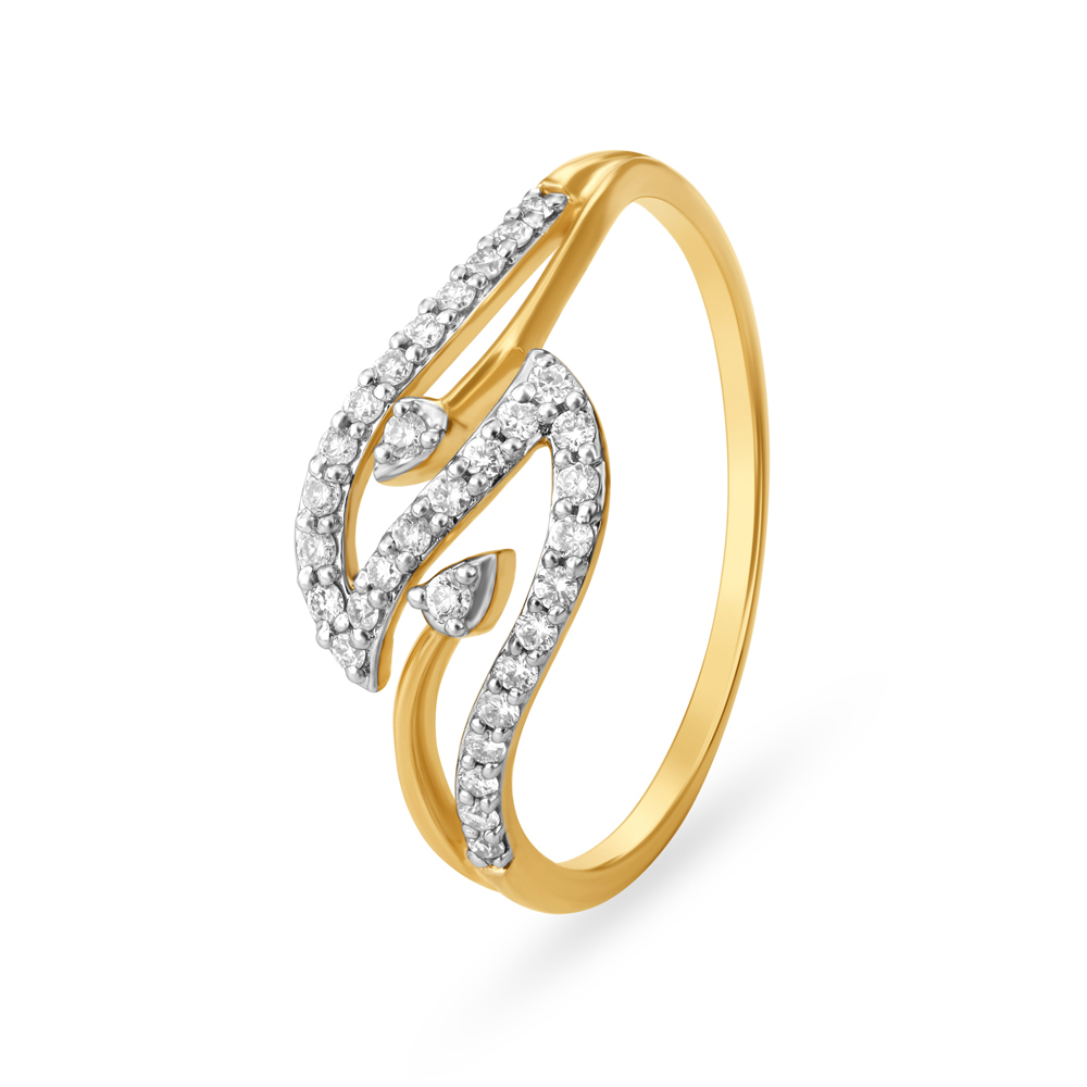 Iconic 18 Karat Gold And Diamond Finger Ring