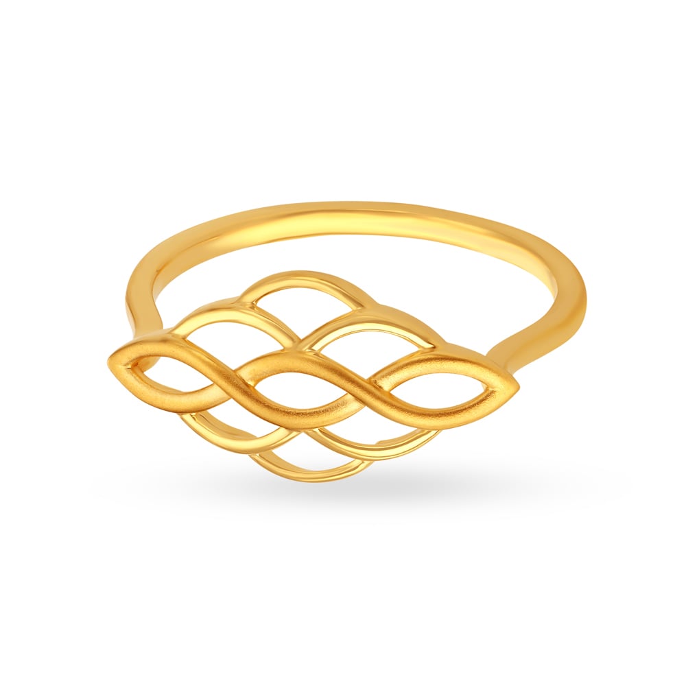 

Surreal 22 Karat Yellow Gold Scaled Finger Ring