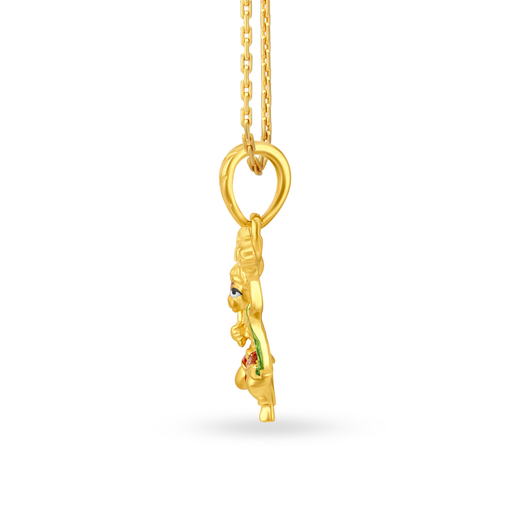 

Devotional 22 Karat Yellow Gold Lord Hanuman Pendant