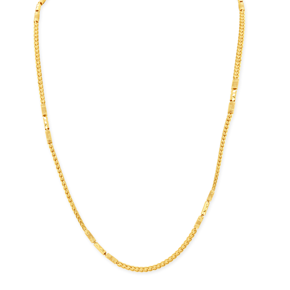 

Exuberant Carved Gold Chain for Men