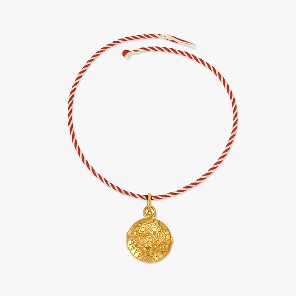 Charming Om Engraved Rakhi Pendant