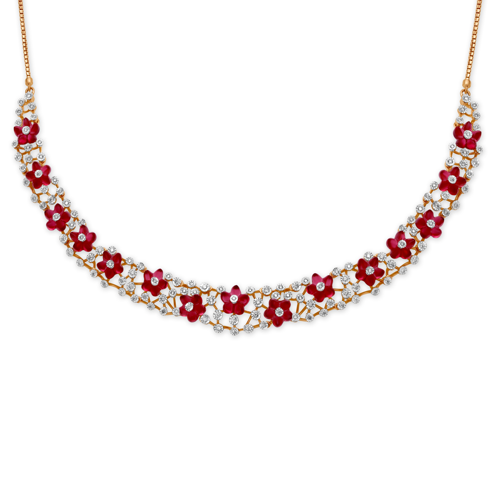 Vibrant Gold and Diamond Necklace