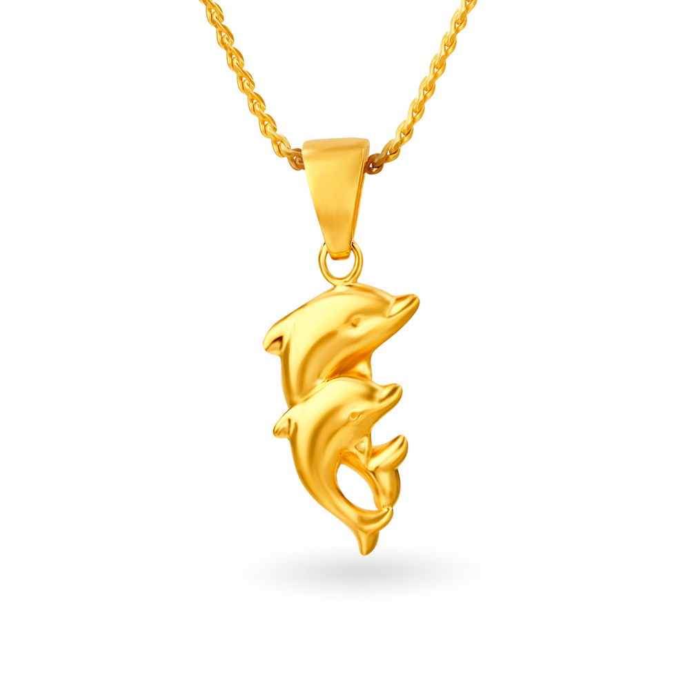 

Charming Yellow Gold Dolphin Pendant