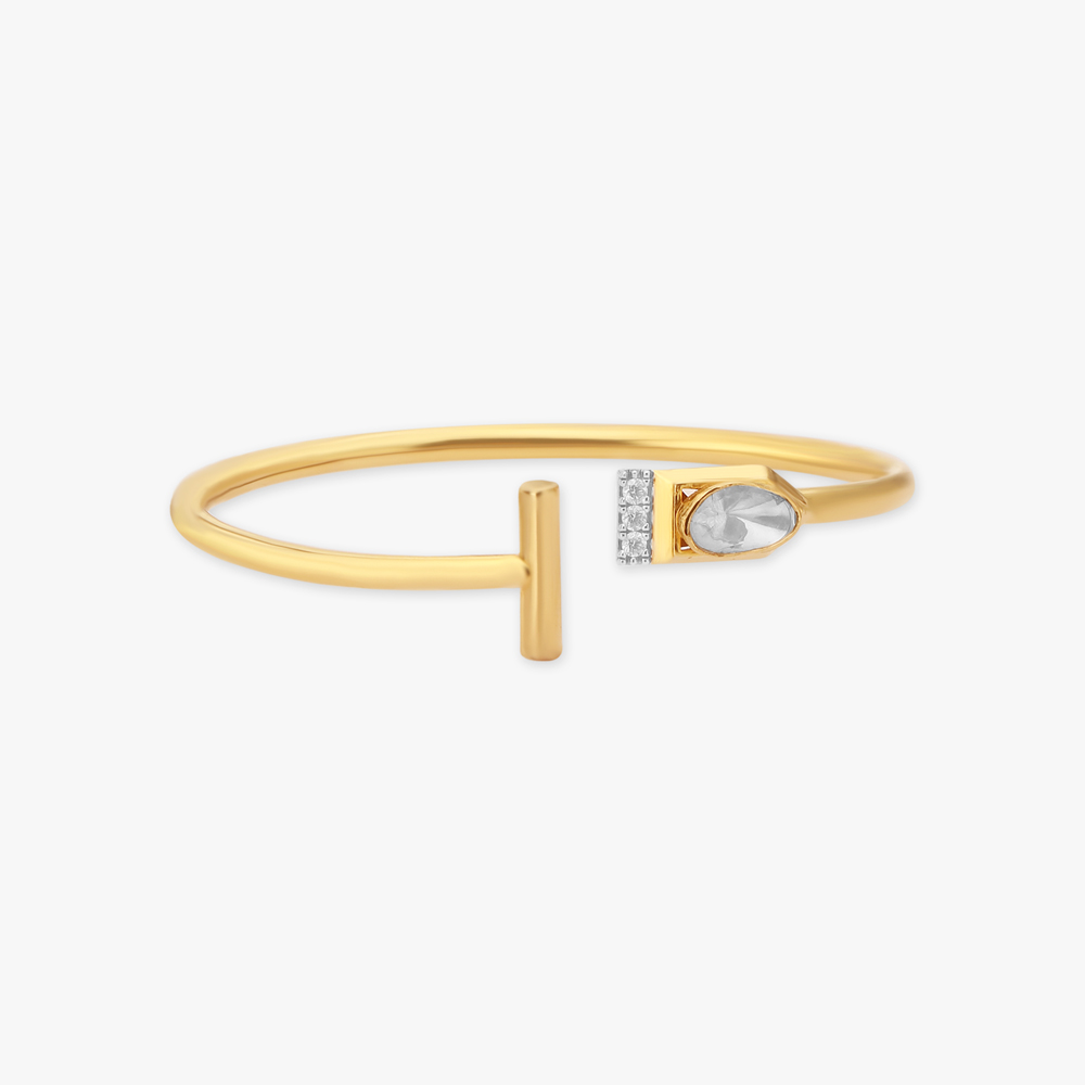 

Chic Allure Diamond and Polki Bangle