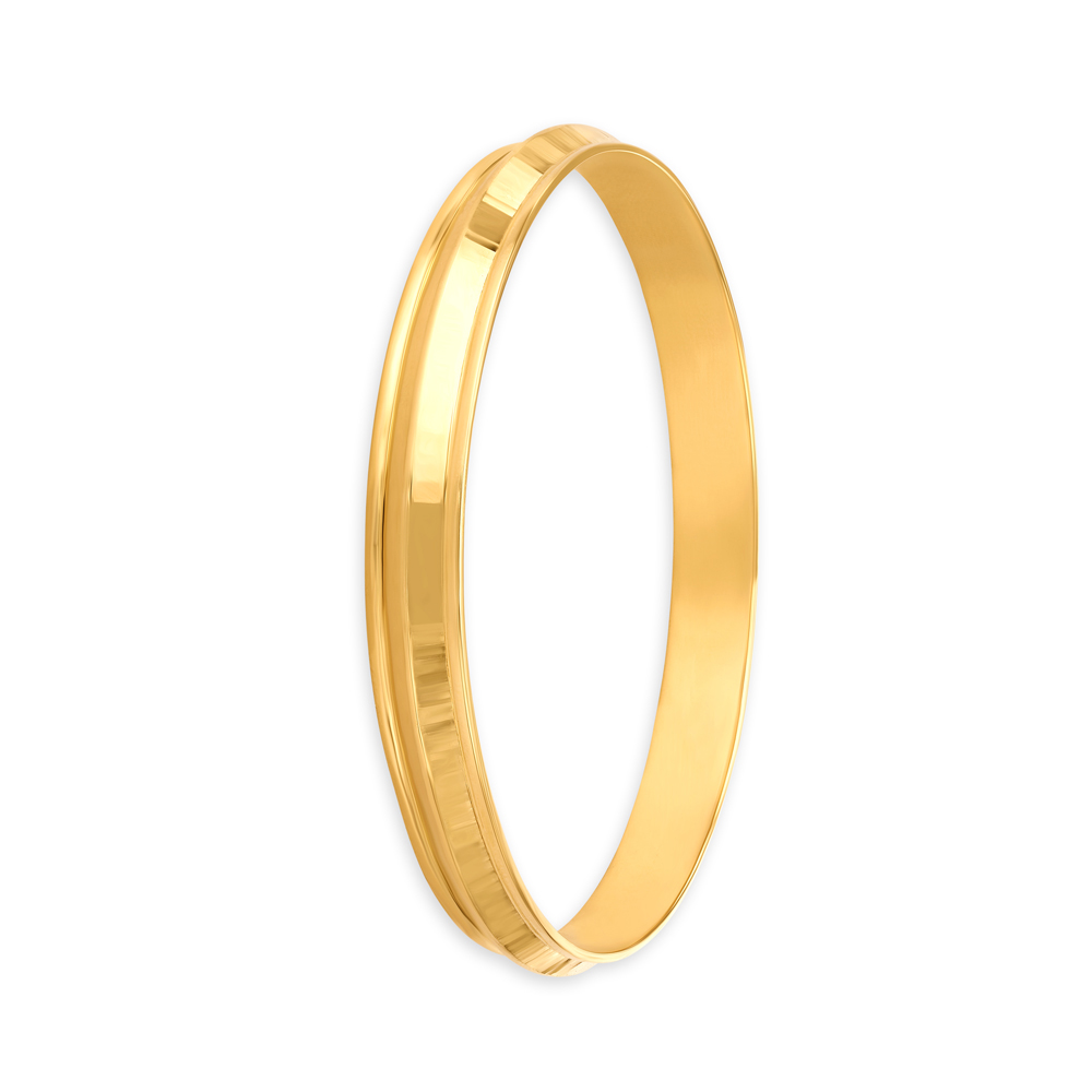 

Bold Reflection Gold Kada for Men