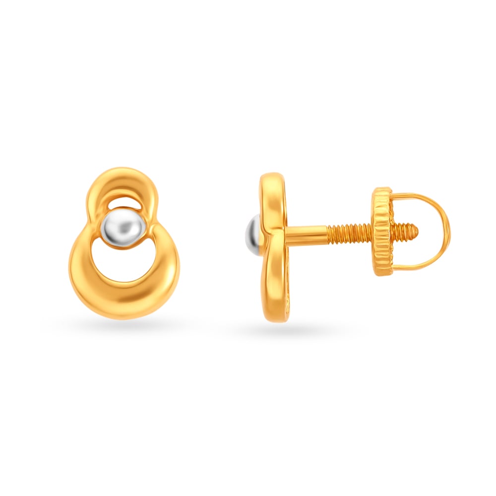 

Minimalist 22 Karat Yellow Gold Ring Studs