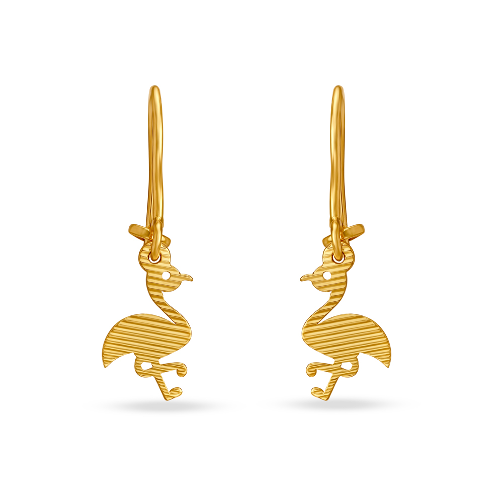 Gold tone cz ruby-white stone swan earrings dj-41751 – dreamjwell