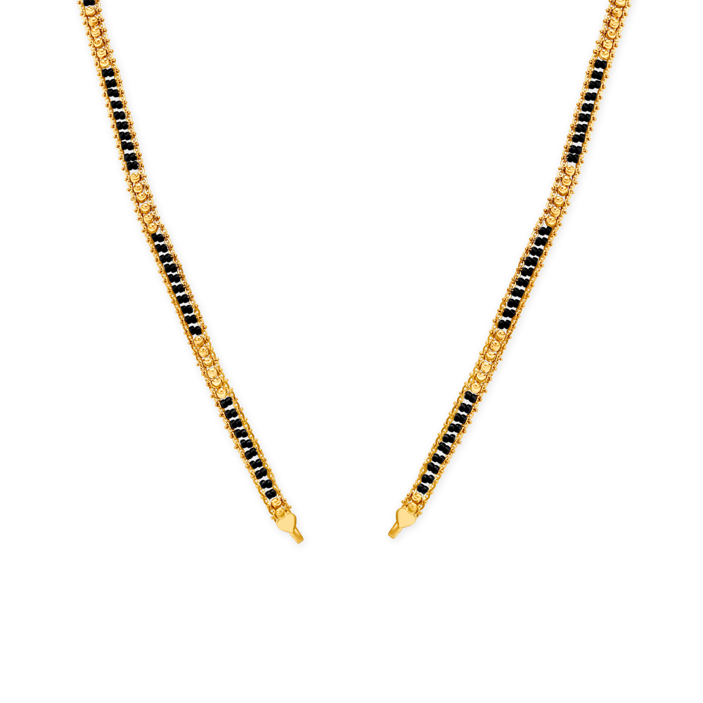 Serpentine Yellow Gold Beaded Mangalsutra