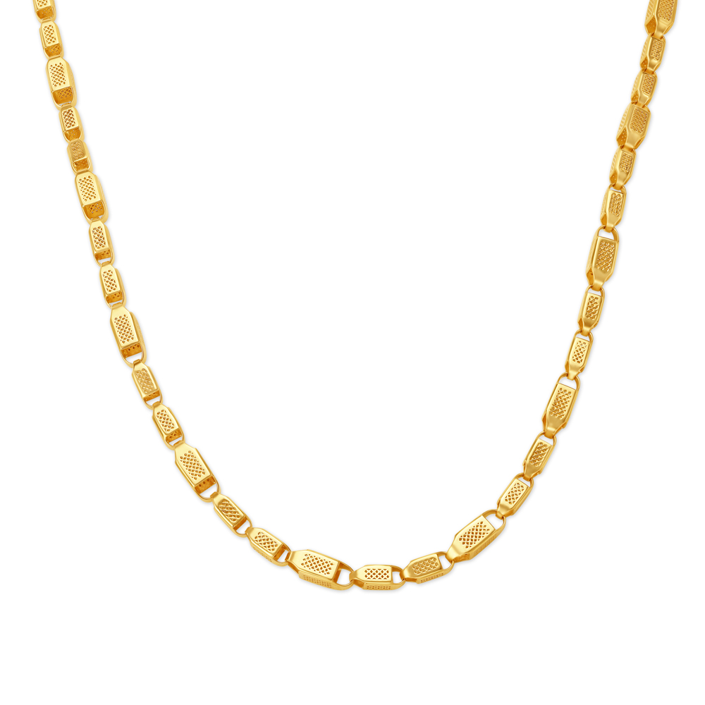 Charismatic Hollow Gold Chain For Men