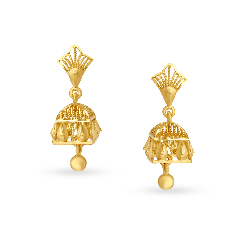 

Brilliant Surreal Gold Jhumkas