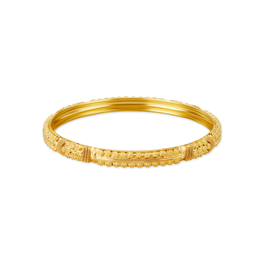 

Spectacular Yellow Gold Beaded Bangles