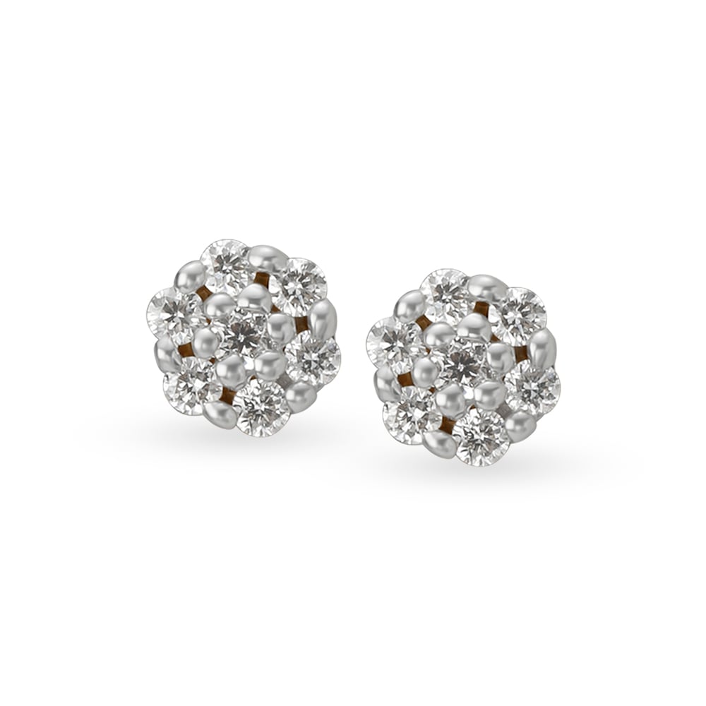 

Floral Cluster Diamond Stud Earrings