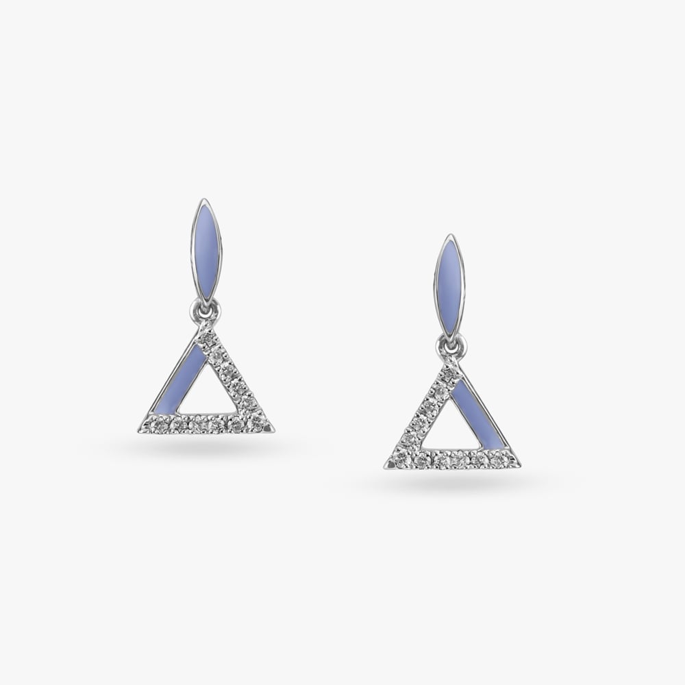 

Symmetric Triangles Diamond Drop Earrings