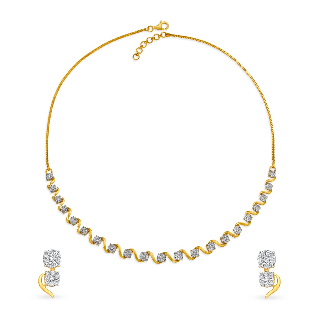 

Exquisite Vines Diamond Necklace Set