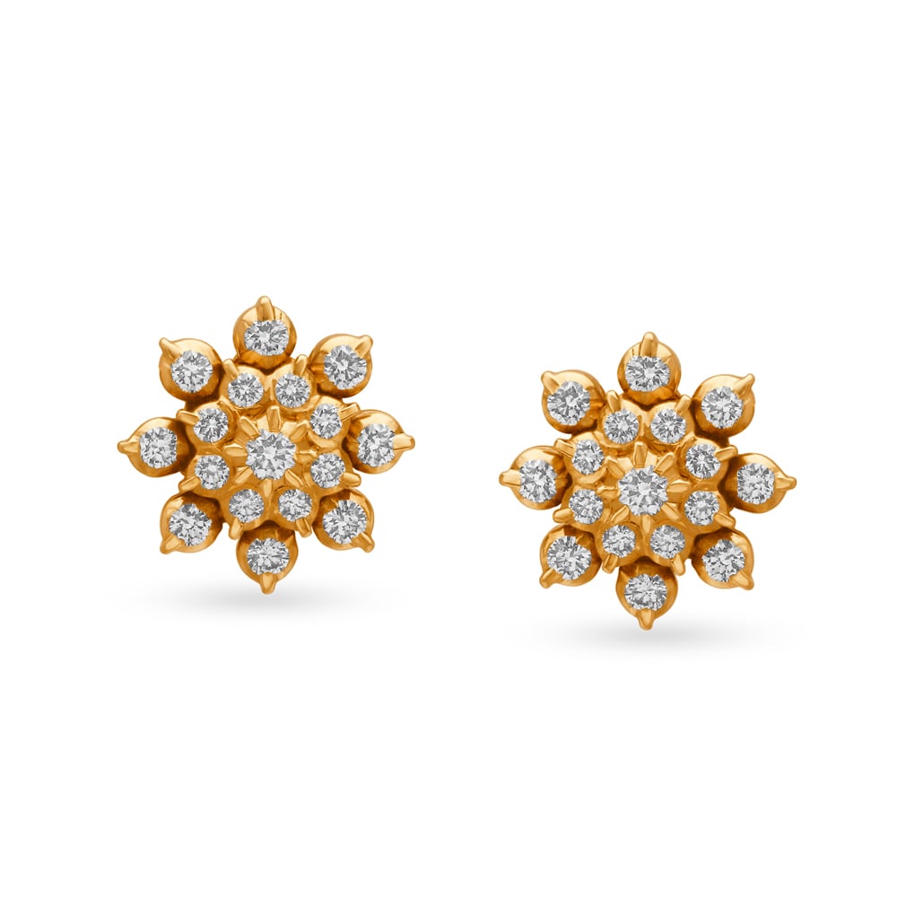 

Dazzling Florals Diamond Stud Earrings