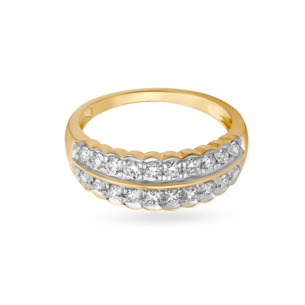 Ethnic Dazzling Geometric Diamond Band