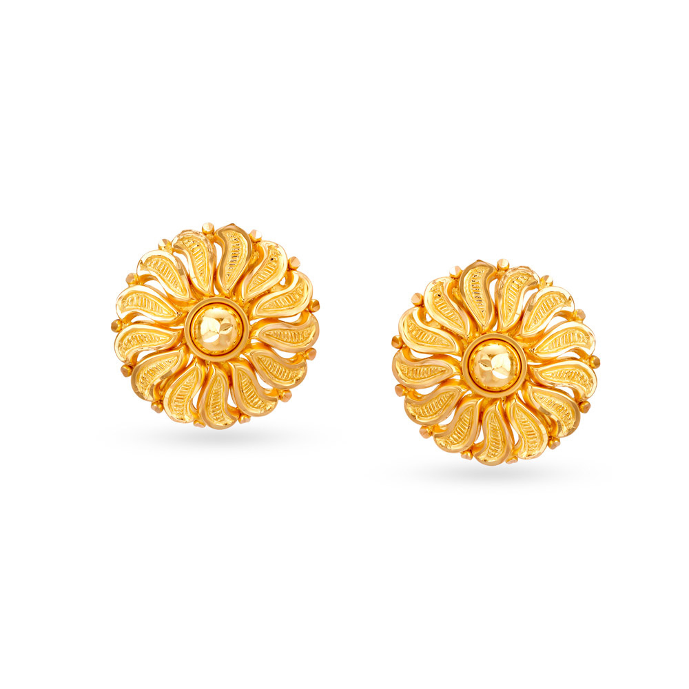 Luminous Floral Stud Earrings