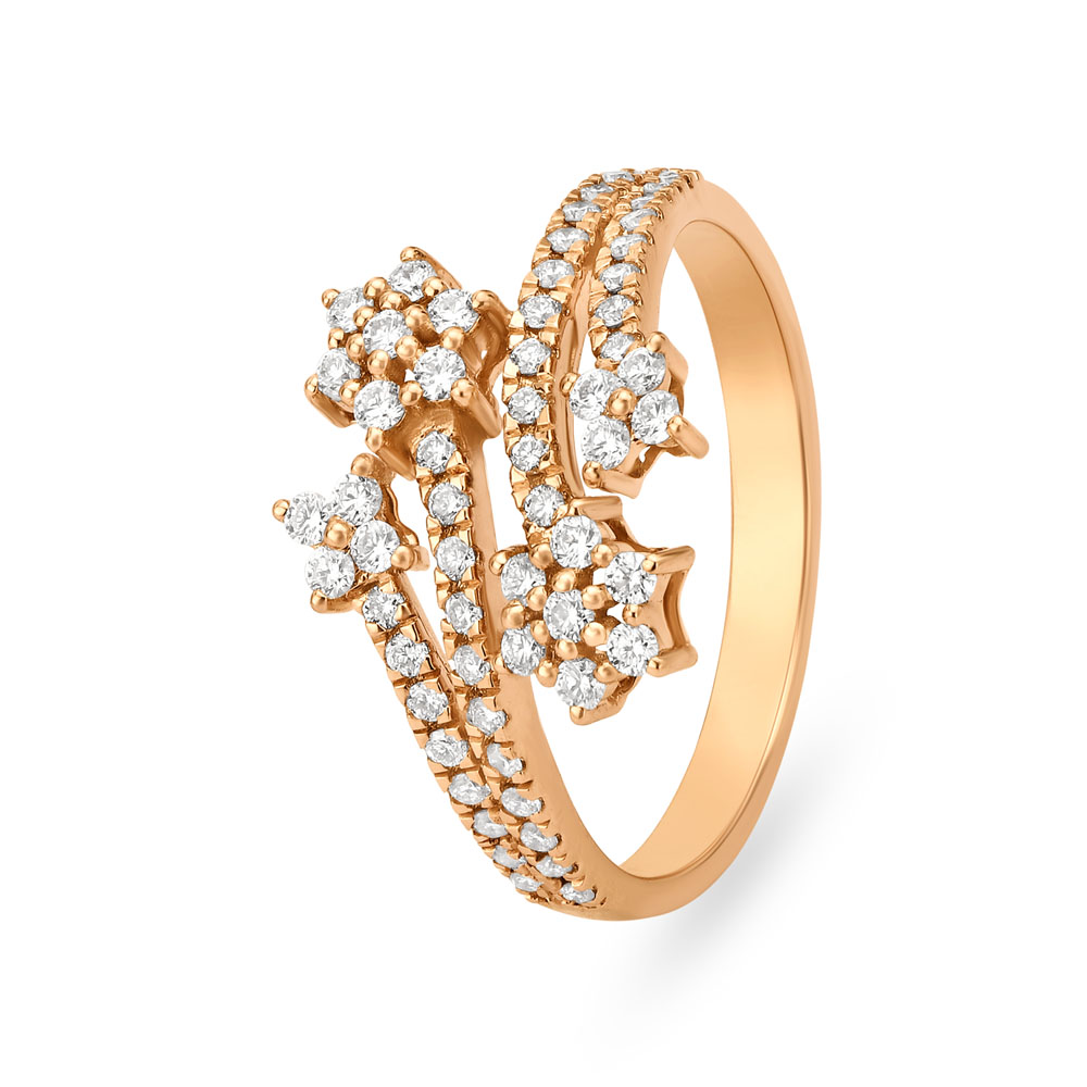 Glamorous Rose Gold and Diamond Ring