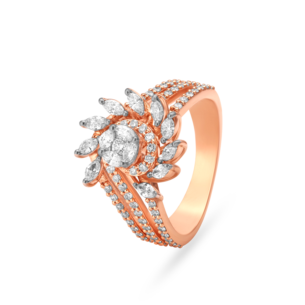 Ornate Floral Diamond Ring