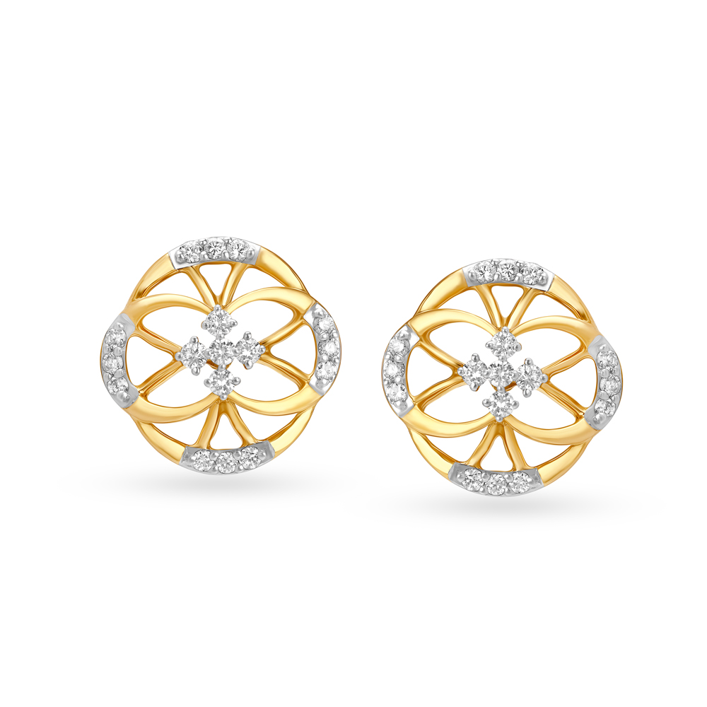 

Divine 18 Karat Yellow Gold And Diamond Studs