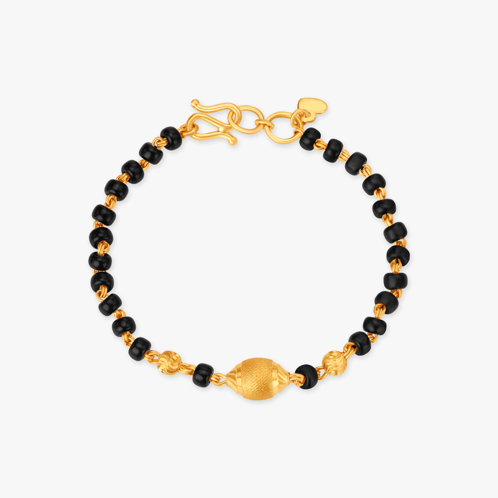 Charming Bell Detail Gold Anklet For Kids