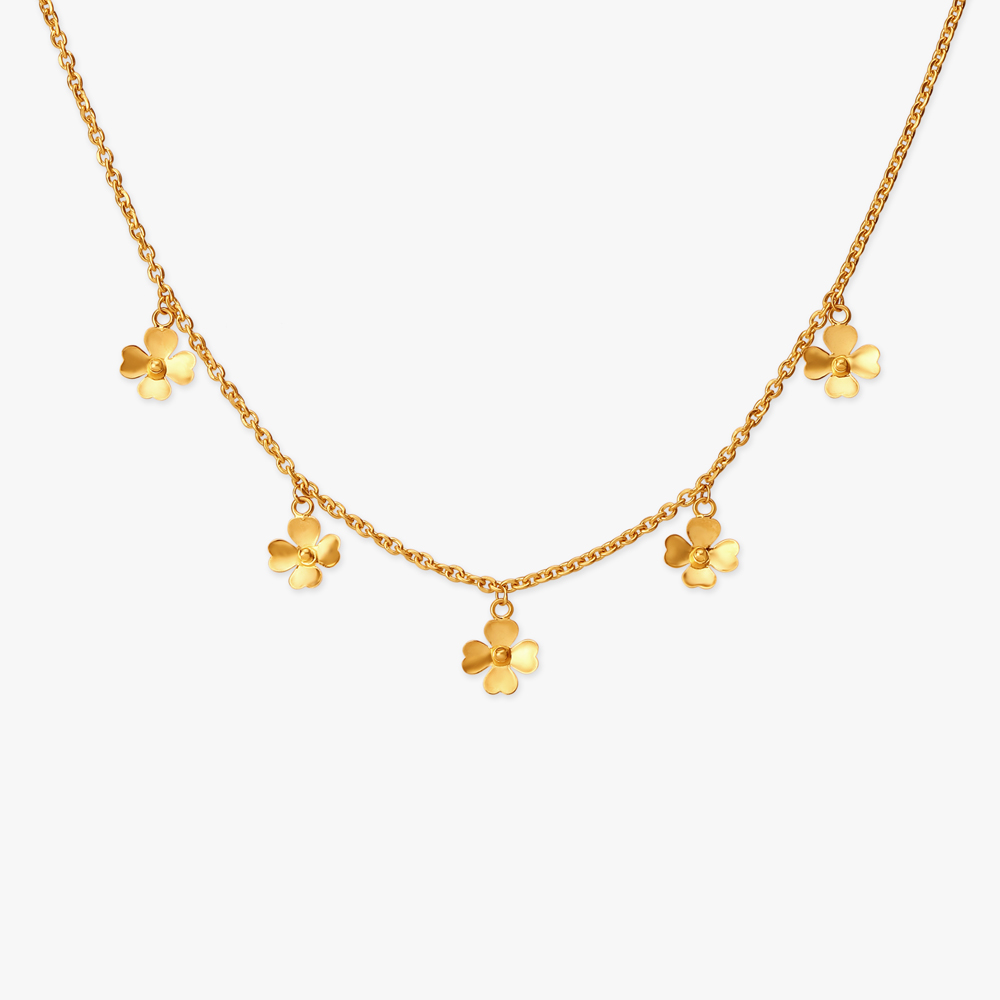 

Golden Blossom Pendant with Chain