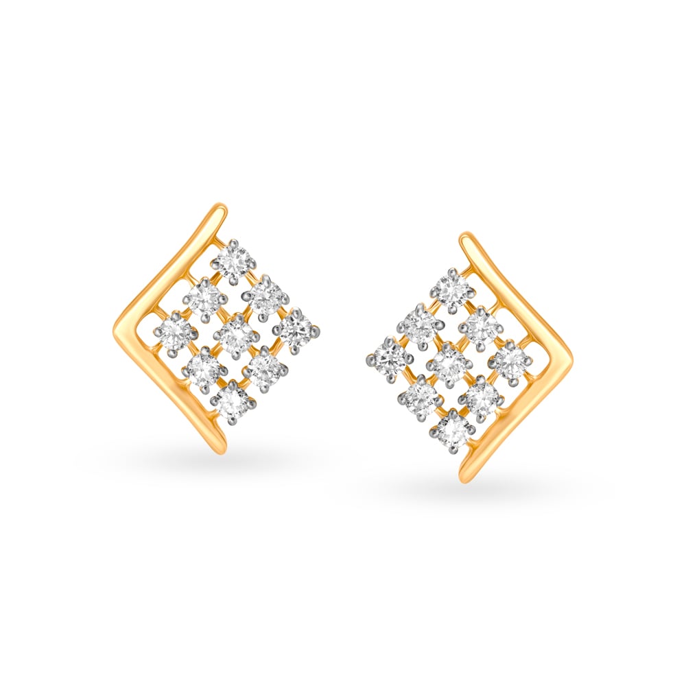 

Elegant Chic Diamond Stud Earrings