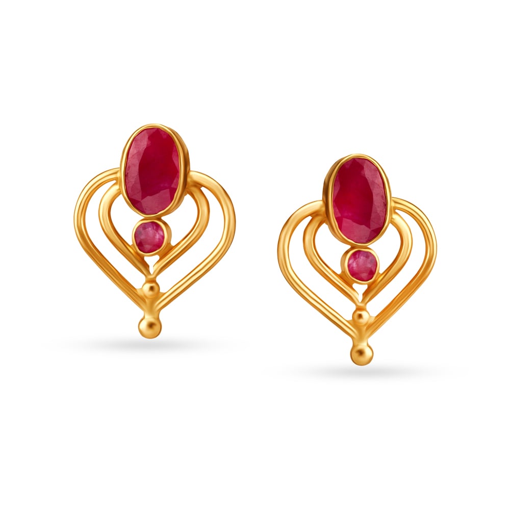 Ruby Earring Jewellery  Customised Engagement Proposal Ring with Colour  Gemstone