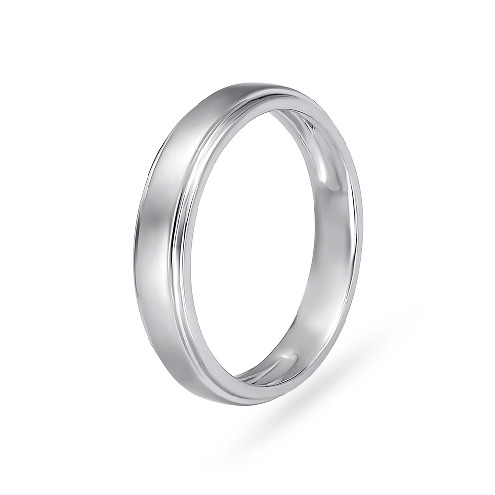 Minimalistic Platinum Finger Ring for Men