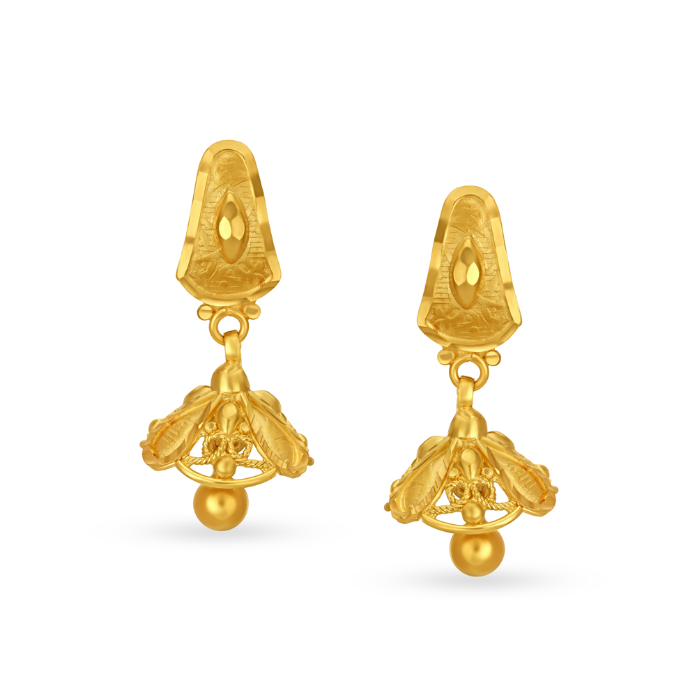 Quirky Fancy Gold Hoop Earrings