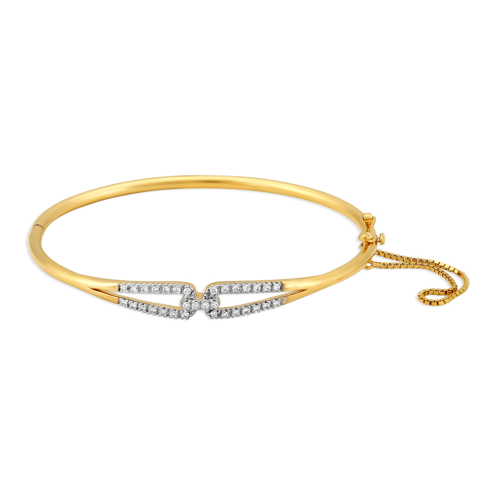 18 kt 10.43 GM Gold Diamond Bracelet | Indian Diamond Jewelry | Shop Now