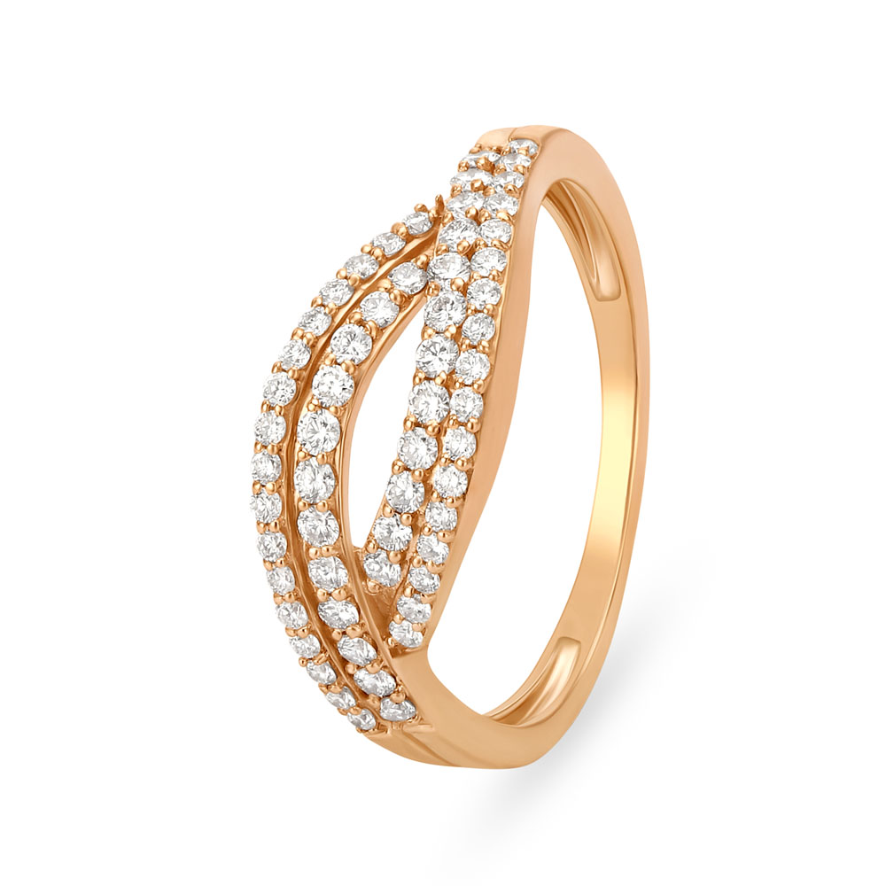 Elite 18 Karat Rose Gold Interweaving Ring