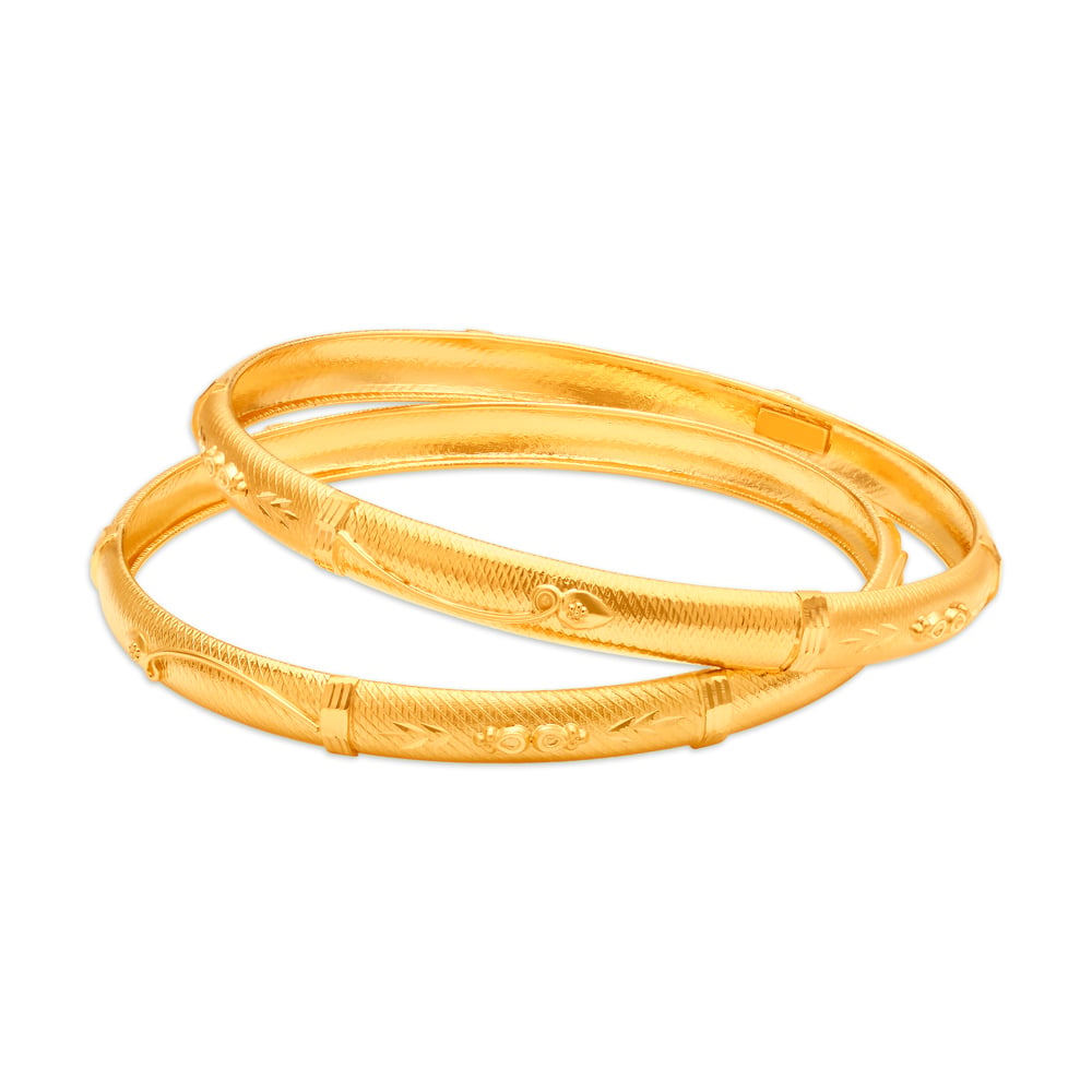 Textured Gold Bangle