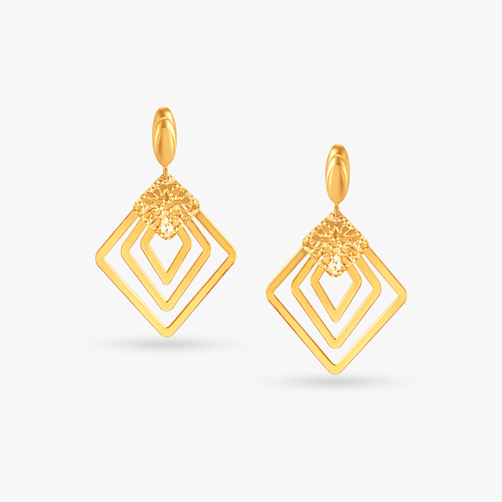 Edgy Geometric Drop Earrings