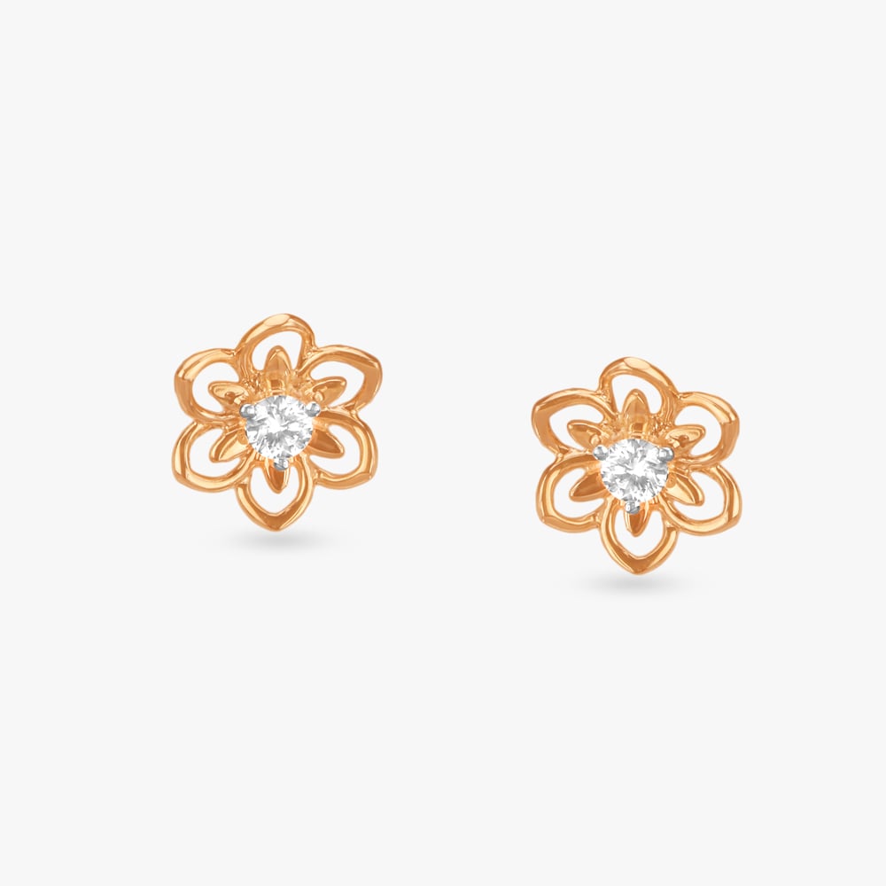 

Blossom Charm Diamond Stud Earrings for Kids