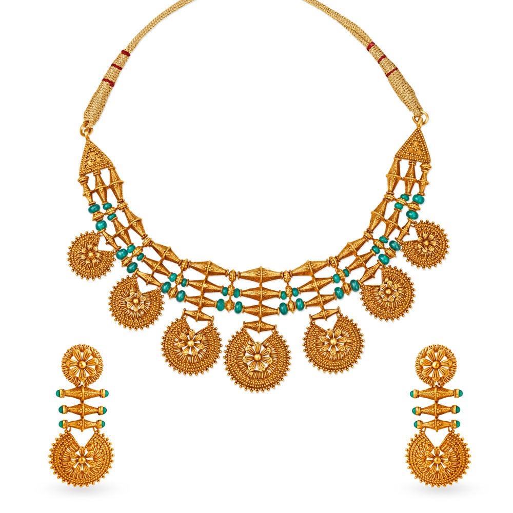 

Magnificent Decadent Gold Necklace Set