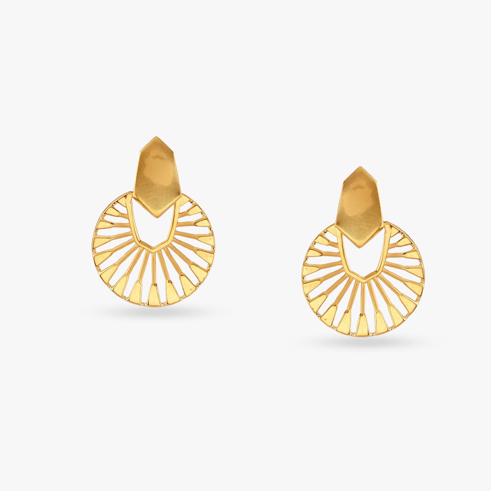 

Golden Spokes Drop Earrings