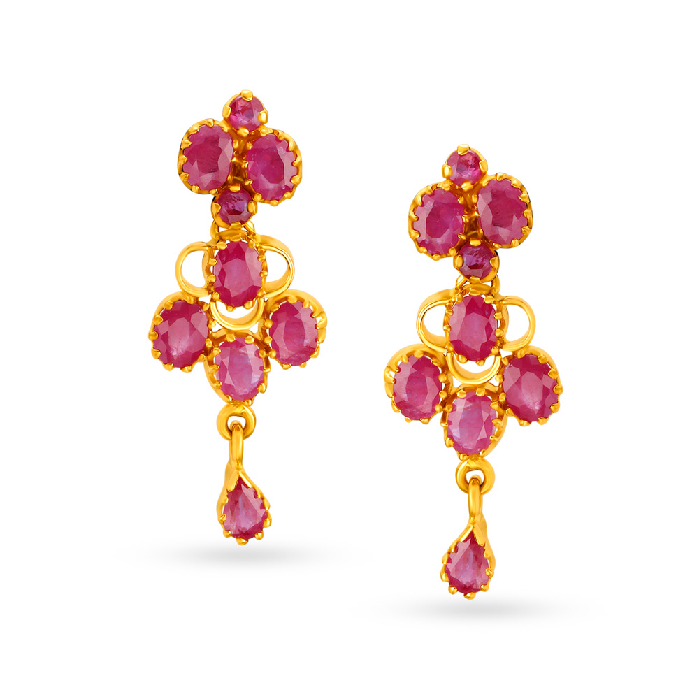 XIYAN 925 Sterling Silver Ruby earrings studs Synthetic red corundum flower  earrings for women luxury fine jewelry - AliExpress